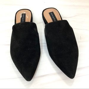 STEVEN Velocity Mules Black Suede 7.5